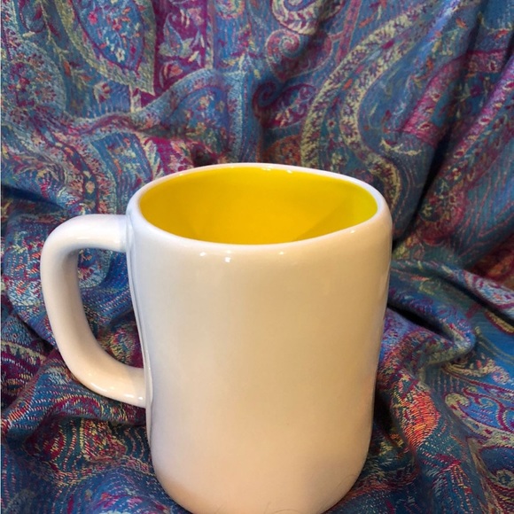 Rae Dunn Rise and Shine Mug Yellow Interior Spring Colorful Gift - Picture 4 of 5